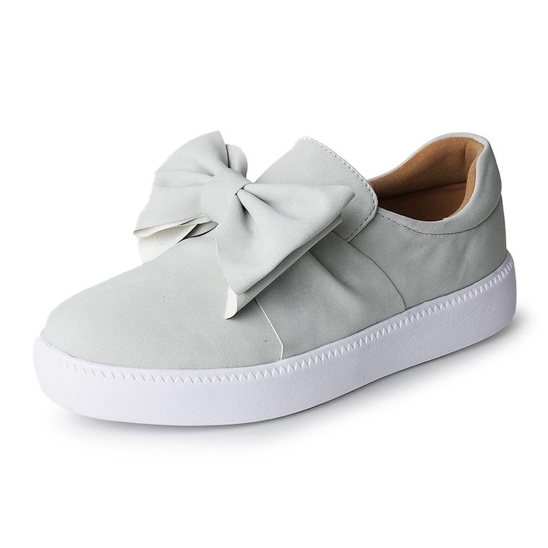 J. Adams Wally Platform Slip-On Shoes for Women â€“ Comfortable Sneakers with Bow - Image 1