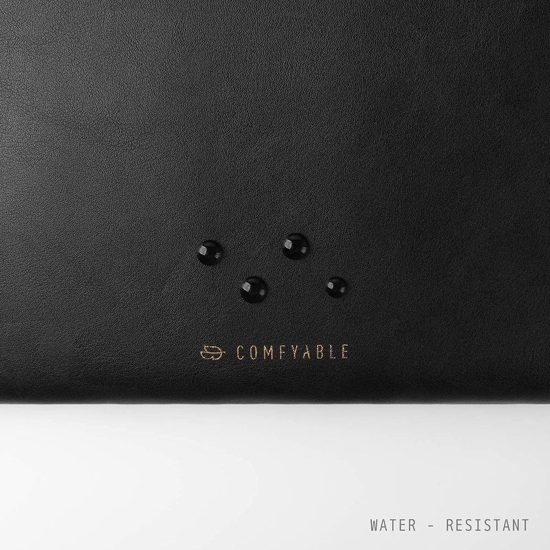 Comfyable Slim Laptop Sleeve Compatible with 13 Inch MacBook Air 13 in M4 M3 M2 M1, 13" MacBook Pro, PU Leather Bag Water-Resistant Cover Case, Black - Image 4