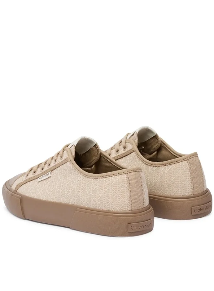 Calvin Klein Silver Mink Vivy - Emblem Logo Jacquard Trainers for Women | Best Price UAE