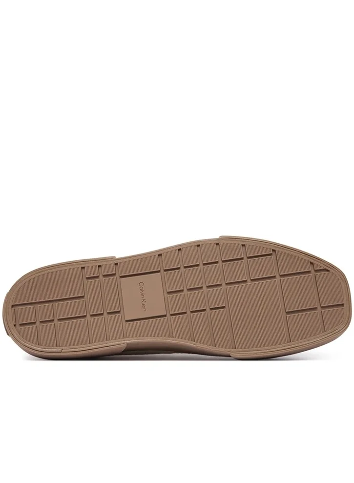 Calvin Klein Silver Mink Vivy - Emblem Logo Jacquard Trainers for Women | Best Price UAE