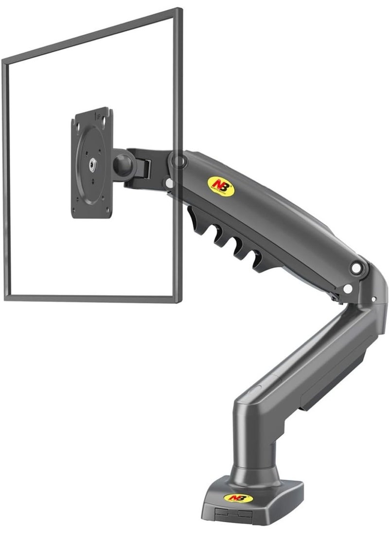 Generic Adjustable Computer Monitor Stand with Gas Spring Arm – Full Motion Swivel Desk Mount for 17-30 Inch Screens, VESA 75x75/100x100mm, Clamp & Grommet Base  - Image 4