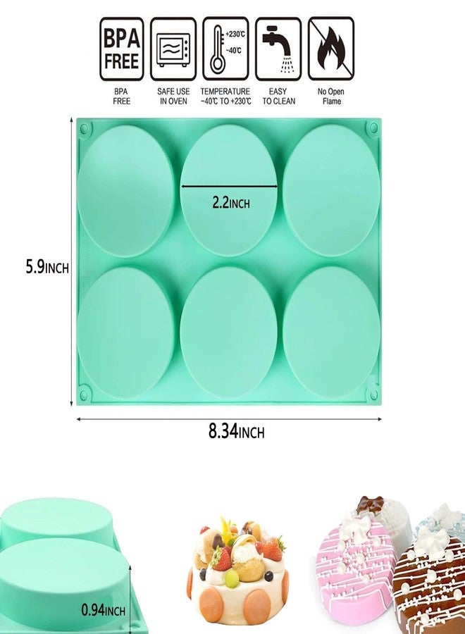 Annewbin 3Pcs Muffin Top Pan,Round for Baking,Non-Stick Silicone Baking Mold for Cupcakes,6-Cavity Silicone Egg Molds for Breakfast Sandwiches,Pudding, - Image 2