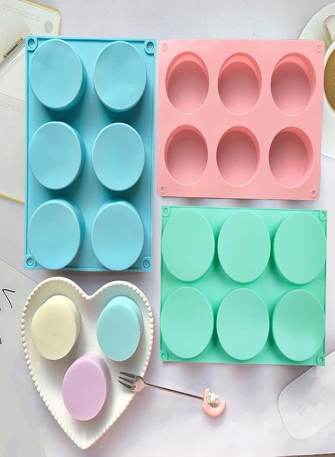 Annewbin 3Pcs Muffin Top Pan,Round for Baking,Non-Stick Silicone Baking Mold for Cupcakes,6-Cavity Silicone Egg Molds for Breakfast Sandwiches,Pudding, - Image 3