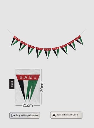 UAE Triangle Flag Banner 1PC SET (10 Flags) - view 2
