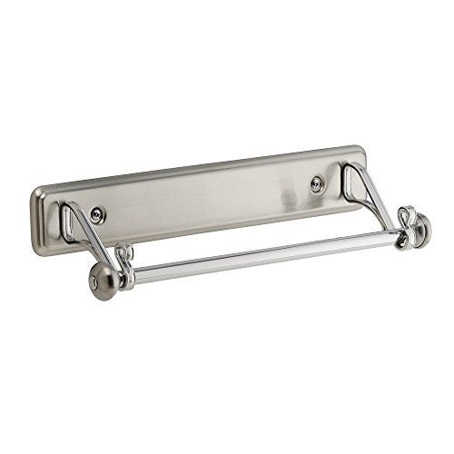 IDesign iDesign Steel Versatile Wall Mount Paper Towel Holder The York Lyra Collection 153 x 52 x 2 Chrome 
