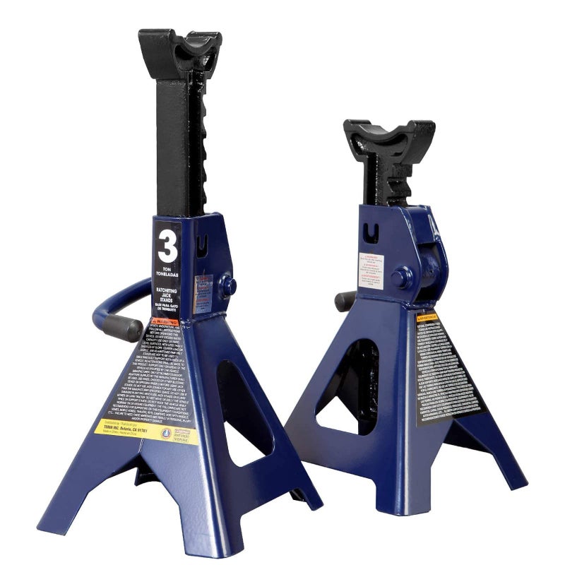 Big RED AT43202UR Torin Steel Heavy Duty Tall HighLifting Jack Stands for All Automotive 6000 lbs 3 Ton Capacity 1 Pair Blue - Image 2