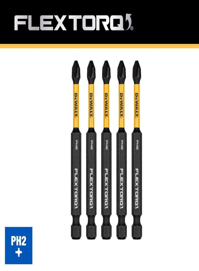 DEWALT ACCESSORIES DWA3PH2IR5 3.5" Impact #2 Phil Bit, 5 Piece (1 Pack) - Image 2