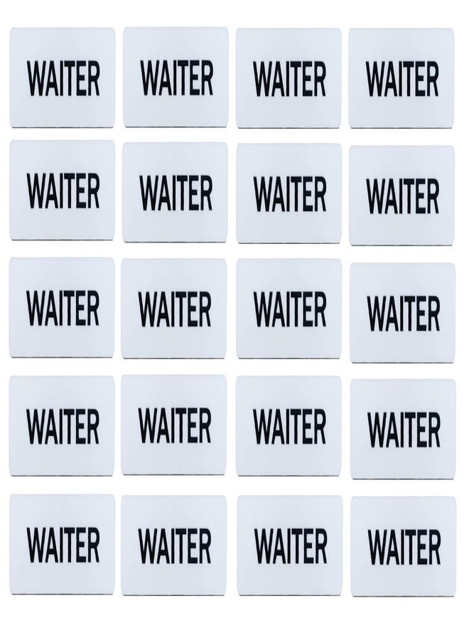 MOREL Waiter Batch in Black Acrylic PINBACK for Hotel Industries Name Badge |Pack of 20| - Image 1