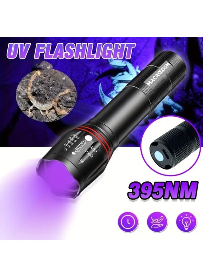 USB Rechargeable UV Flashlight 395nm Portable For Pet Urine Stain Resin Curing Scorpion Hunting - Image 2