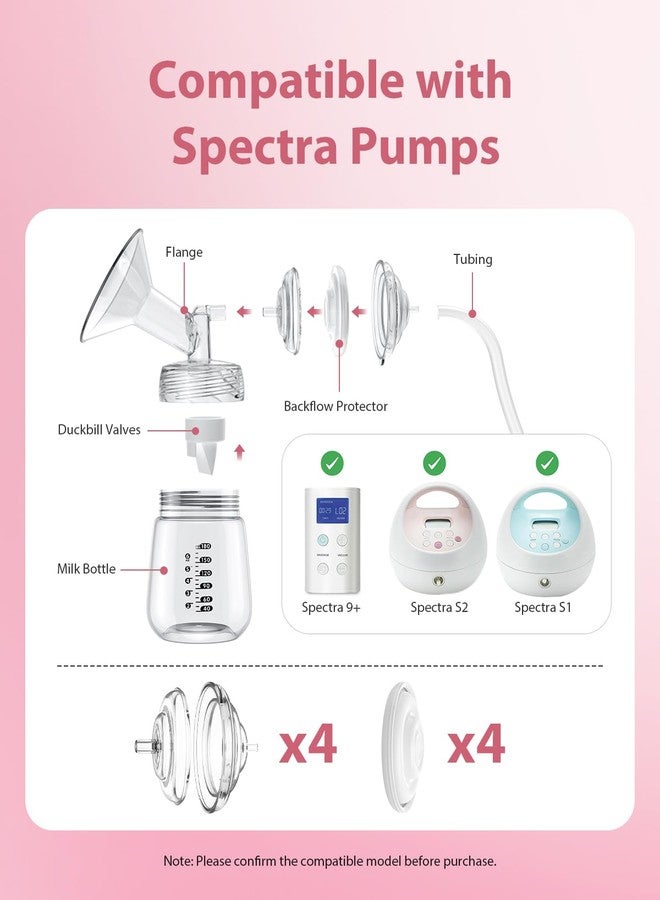 BALIME Pump Parts Compatible with Spectra S1 S2 9 Plus Synergy Gold Incl 4 Count Backflow Protector Not Original Spectra S1 S2 Replacement Pump Parts - Image 2