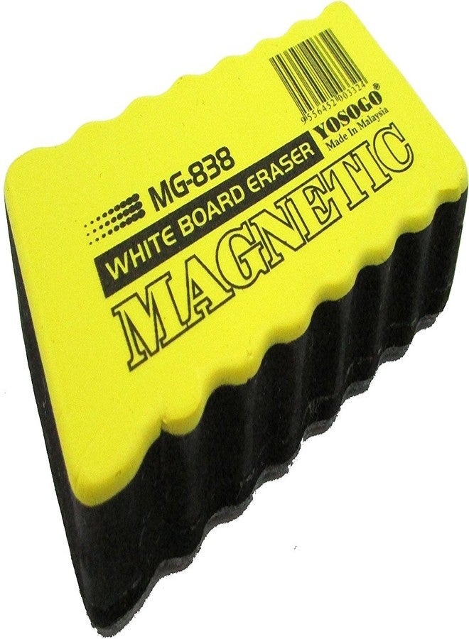 Yosogo Magnetic Whiteboard Erasers - Pack of 6 Assorted Colors (Red, Blue, Yellow, Green) - Lightweight Dry Erase & Chalkboard Erasers, Eco-Friendly, Classroom & Office Use - Image 2