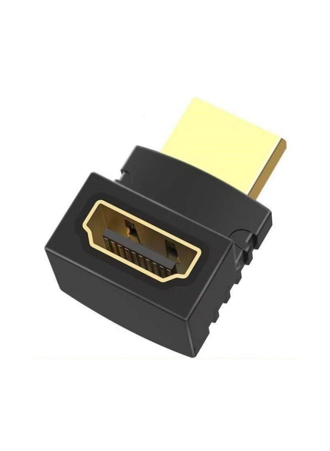 HDMI Male To HDMI Female Cable Adapter Black  - Image 2