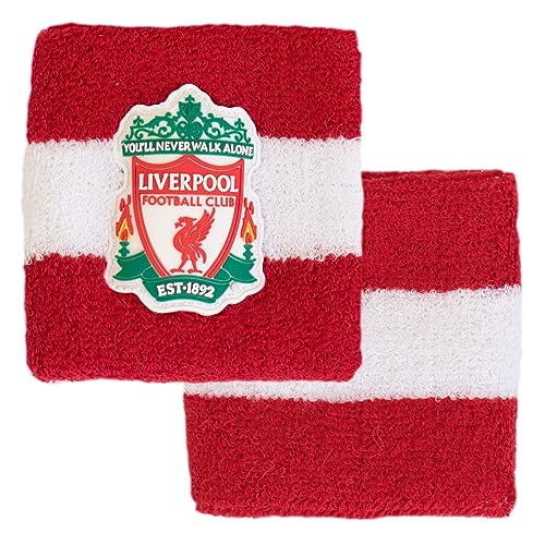 Hy-Pro Officially Licensed Liverpool F.C. Cotton Wristband| 2 Pack, Sweatband, Kids, Adult, Unisex, Moisture Wicking Sweat Bands, Football, Running, Sports, Gym, Tennis, Exercise - Image 1