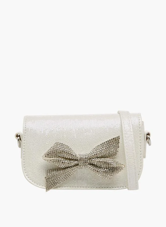 سيليست Bow Embellished Crossbody Bag with Chain Strap Ramadan Collection