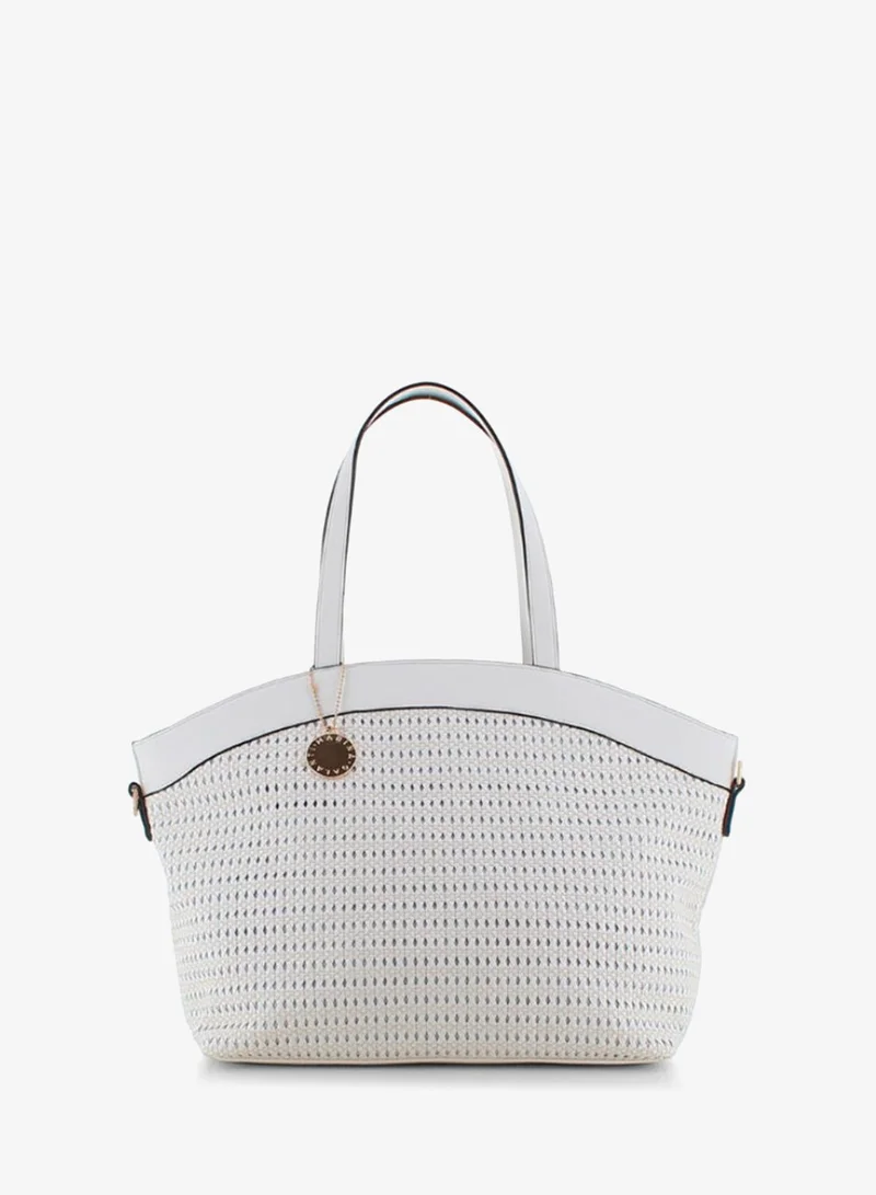مارينا جالانتي Marina Galanti Women's Cheremule Perforated Shopper Bag - White