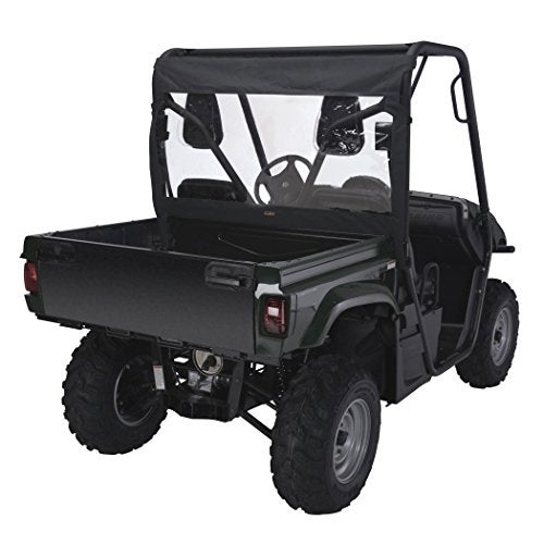 Classic Accessories QuadGear UTV Front/Rear Windshield, Fits Yamaha Rhino, Black - Image 1