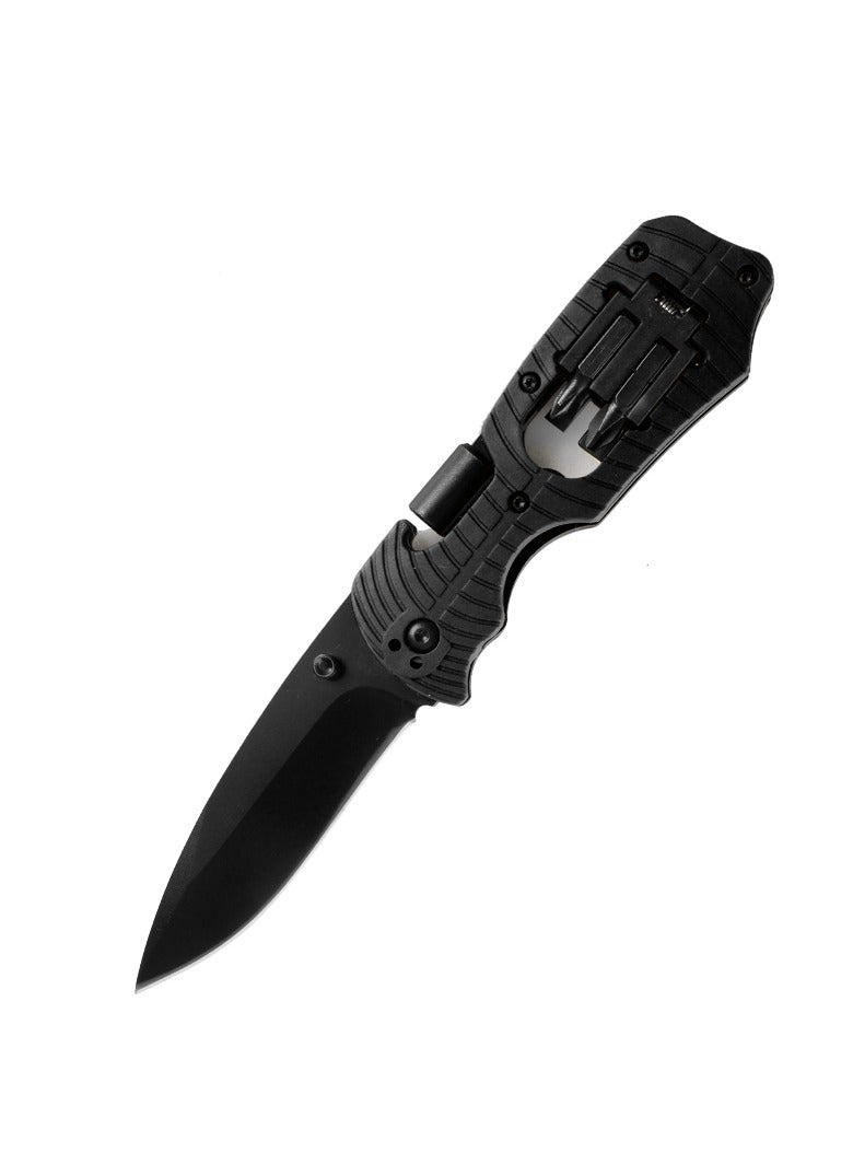 Astylway Pocket Knife 7 in 1 Multitool Stainless Steel Folding Knife with Screwdrivers Bottle Opener Small Ruler Safety Lock Camping Accessories Survival Gear Gifts for Him Men Dad Husband Boyfriend  - Image 1