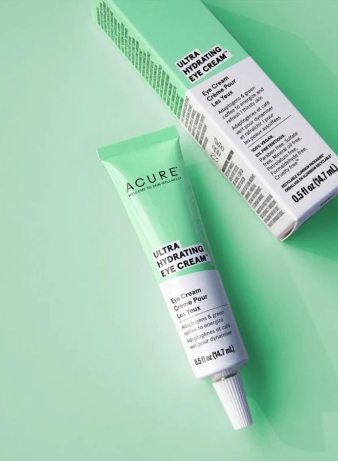 Acure كريم العين المرطب الفائق من أكور - مرطب صباحي للعين مع زيت القهوة الخضراء والأدابتوجينات - لتقليل الانتفاخات والحقائب تحت العين وتفتيح الهالات السوداء - طبيعي بالكامل، مستخلص نباتي - 0.5 أونصة سائلة - Image 4