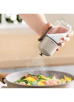 Generic Limah Shop Glass Salt Shaker with Adjustable Dispenser, Grey  - Image 1