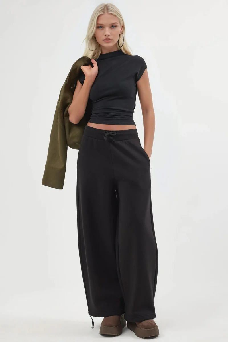 بوسيم BUSEM Women's Long Fleece Sweatpants
