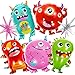 yoliyogo Monster Party Balloons Decorations 2pcs Foil Stars Balloon and 5pcs Aluminum Monster Theme Balloon Set Decor Supplies for Kids Birthday Halloween Christmas Party - Image 2