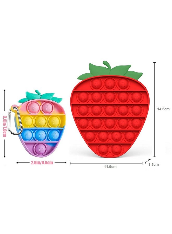 FunBlast FunBlast Pop Bubble Fidget, Autism Special Needs Silicone Stress Reliever, Squeeze Sensory Toy (2 in 1 (Strawberry))  - Image 2