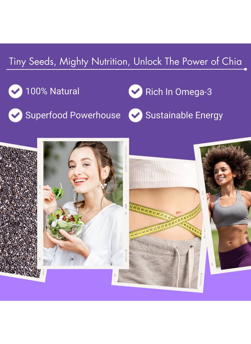 BLISS OF EARTH - Chia seeds Raw Good for health weight loss daily diet super food 200g - Image 1