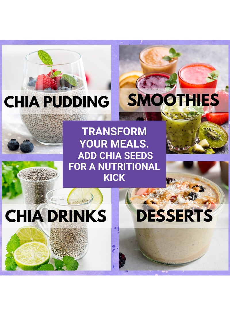 BLISS OF EARTH - Chia seeds Raw Good for health weight loss daily diet super food 200g - Image 1