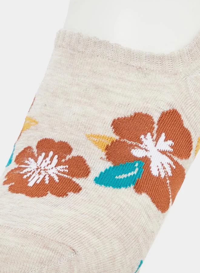 Styli Styli Pack of 3 - Floral Print Socks