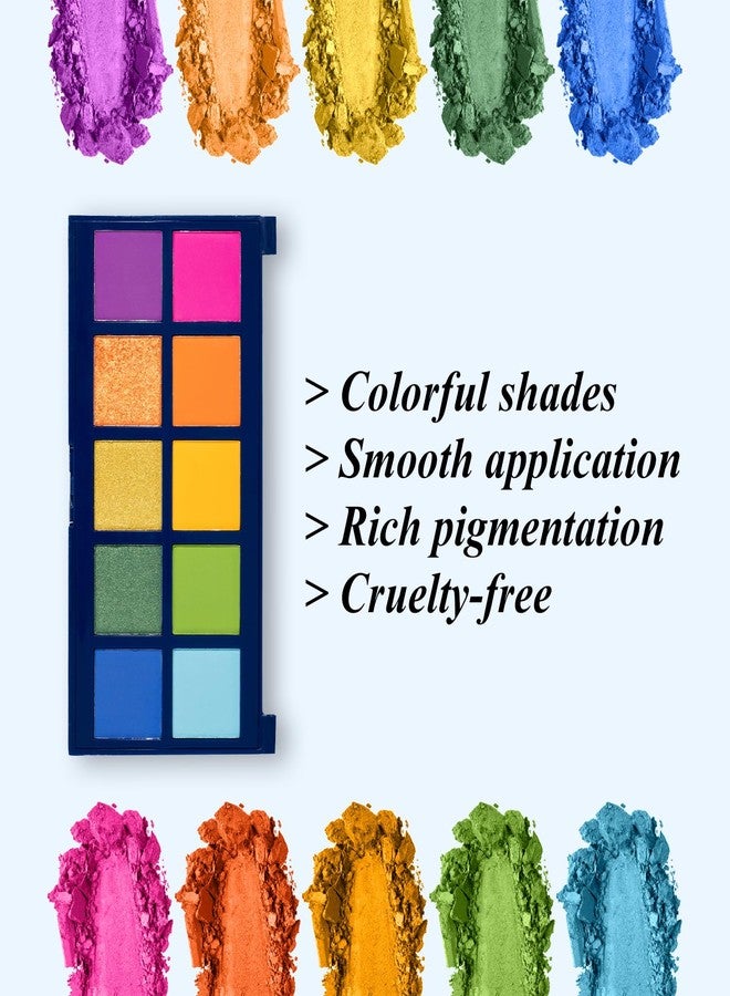 Profusion Cosmetics Colourspell Dimensional 10 Shade Eyeshadow Palette, Vibrant Shades in Matte and Shimmer Finish to Achieve Warm Eye Catching Looks - Image 2