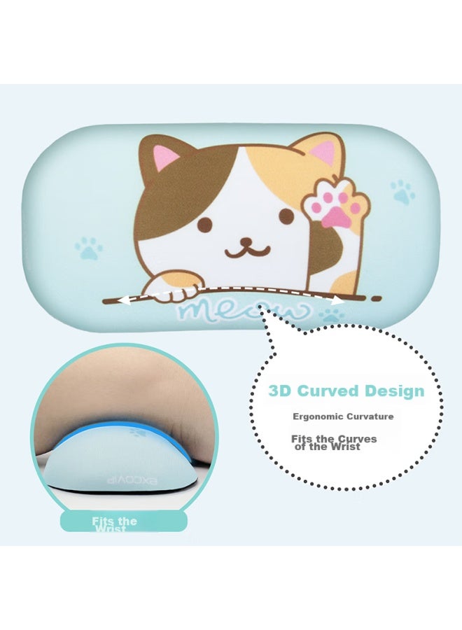 Exco Cute Anime Cat Mouse Pad, Hand Rest, Mouse Holder, Wrist Pad, Silicone Hand Guard, Computer Office Keyboard Gaming Hand Rest, Small Size 9493 - Image 4