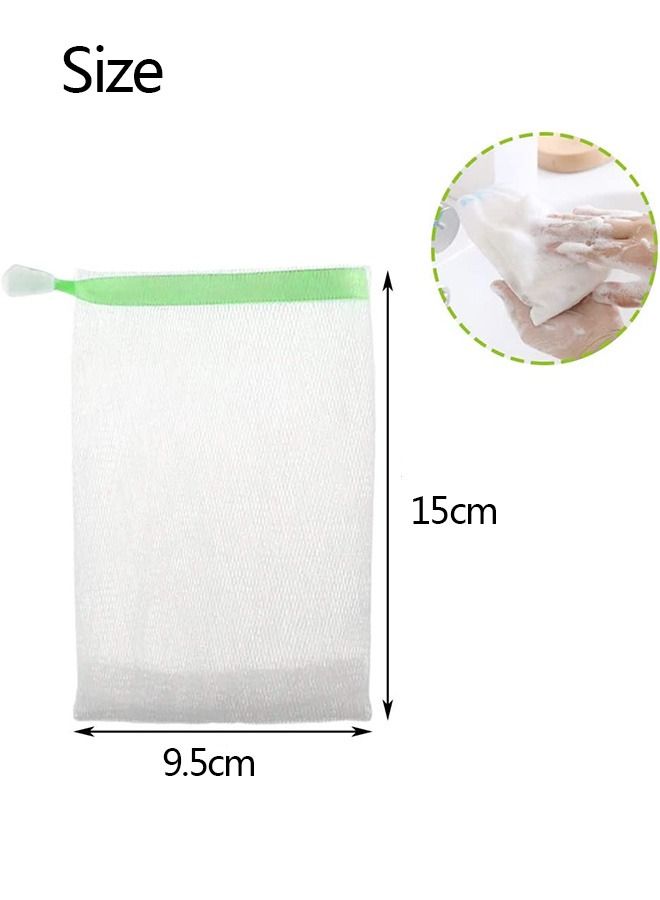 Ant 21-Piece Handmade Soap Bubble Mesh Bags, Exfoliating Mesh Soap Bag, Double Layer Foam Net Soap Saver Pouch Bags Body Facial Cleaning Tool(Assorted Colors)  - Image 2