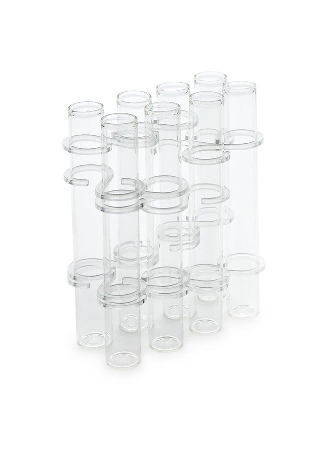 توز كومباني مجموعة من 8 مزهريات زهور أنبوبية مفصلية من تووز كومباني، 13 بوصة، زجاج شفاف - Image 4