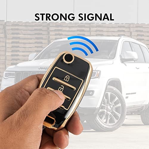 Shopoflux® TPU Key Cover Compatible for Kia Carens | Sonet | Seltos 3 Button Flip Key (Black) - Image 4