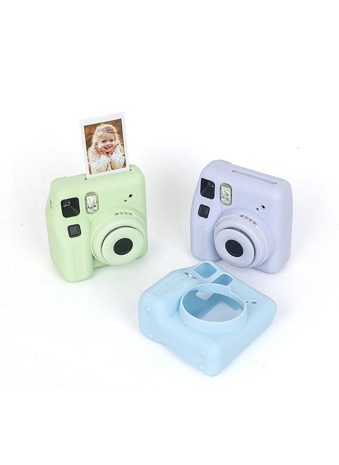 O Ozone - Silicone Case for Fujifilm Instax Mini SE Instant Camera Case |Soft Protective Camera Cover with Adjustable Shoulder Strap - Purple - Image 1
