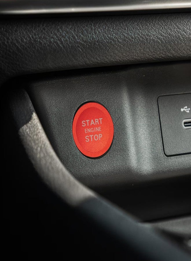 HDUFC for Nissan Rogue 2026 2025 2024 2023 2022 2021 Air Conditioning, Volume Adjustment and 4WD Knob Cover, One-Touch Start Button Cover/Ring Accessories (red, 8-inch Screen) - Image 4