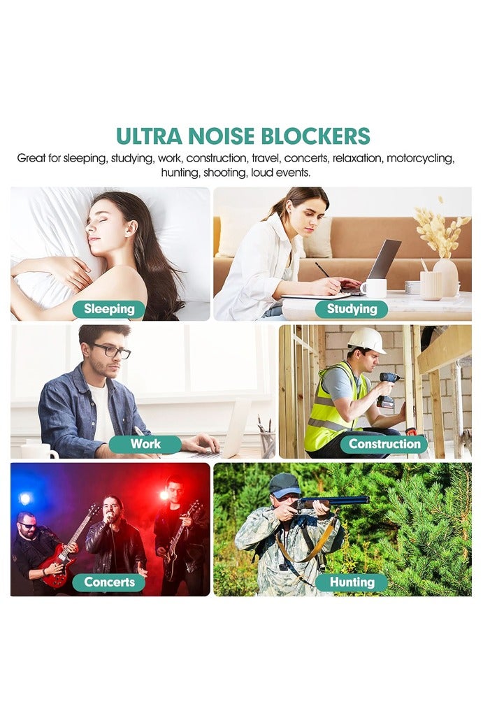 50 Pairs Earplugs for Noise Canceling Ear Plugs for Sleep Work Snoring Sound Canceling Blocking Construction Loud Noise Reducing Soft Foam Earplugs - Image 5