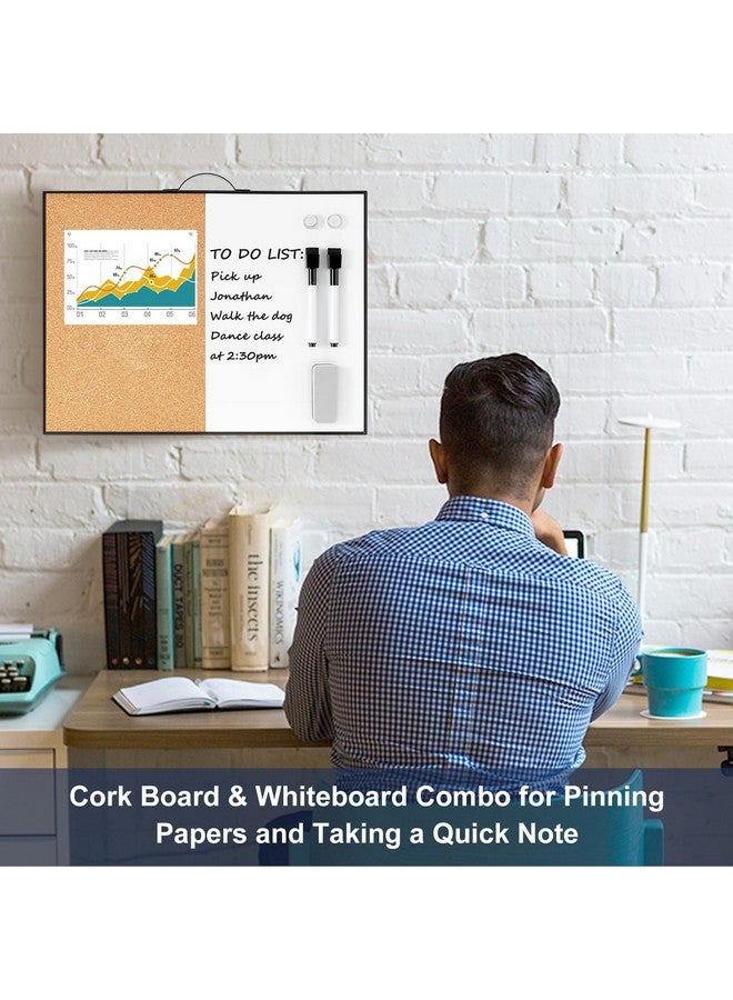TSJ OFFICE Small Whiteboard Cork-Board - 12" X 16" Portable Aluminum Black Framed Magnetic Dry Erase Board For Wall, Small Bulletin Cork Board With Holder For Office, Home And School - Image 5