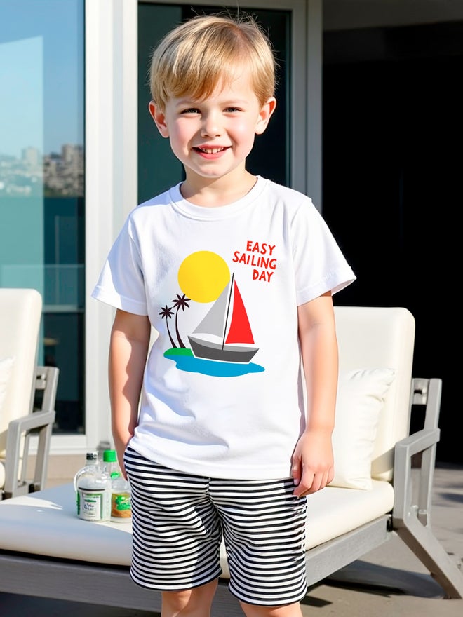 Take Two Kids 2pcs Graphic Print Short Sleeve T-Shirt and Shorts - Image 5