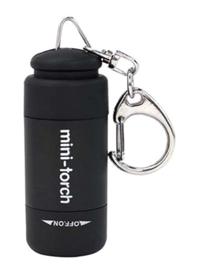 NIBEMINENT USB Rechargeable Mini Torch Black/Silver 