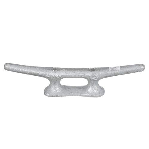 Seachoice Open Base Dock Cleat, Galvanized Gray Iron, 12 In. - Image 1