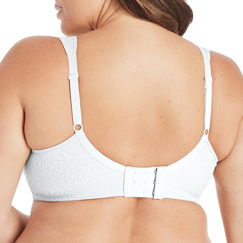 PLAYTEX Womens 18 Hour Side & Back Smoothing Wireless Bra, Cool Comfort Wire-free Single Or 2-pack Bras, White, 36D US - Image 3