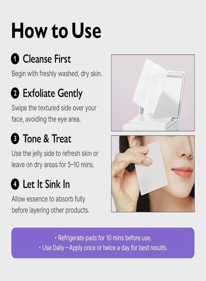Genabelle Melacare Jelly Touch Dual Pad - Radiance-Boosting & Hydrating Toner Pads with Niacinamide & Tranexamic Acid - Targets Dark Spots and Hyperpigmentation - 4.05 fl oz - Image 3