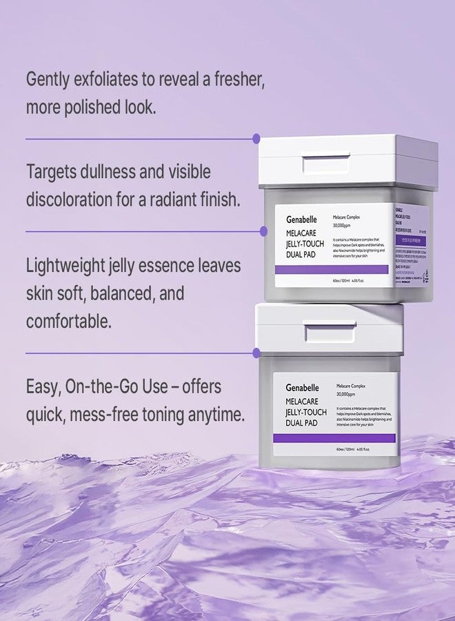 Genabelle Melacare Jelly Touch Dual Pad - Radiance-Boosting & Hydrating Toner Pads with Niacinamide & Tranexamic Acid - Targets Dark Spots and Hyperpigmentation - 4.05 fl oz - Image 5