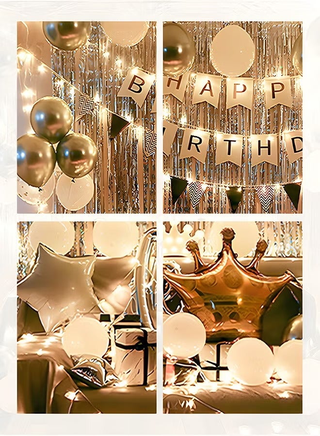 Party Birthday Balloons Supplies with A Pump Crown Decorations Favor for Boys and Girls - Image 3