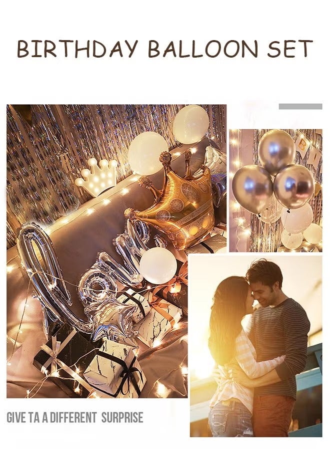 Party Birthday Balloons Supplies with A Pump Crown Decorations Favor for Boys and Girls - Image 4