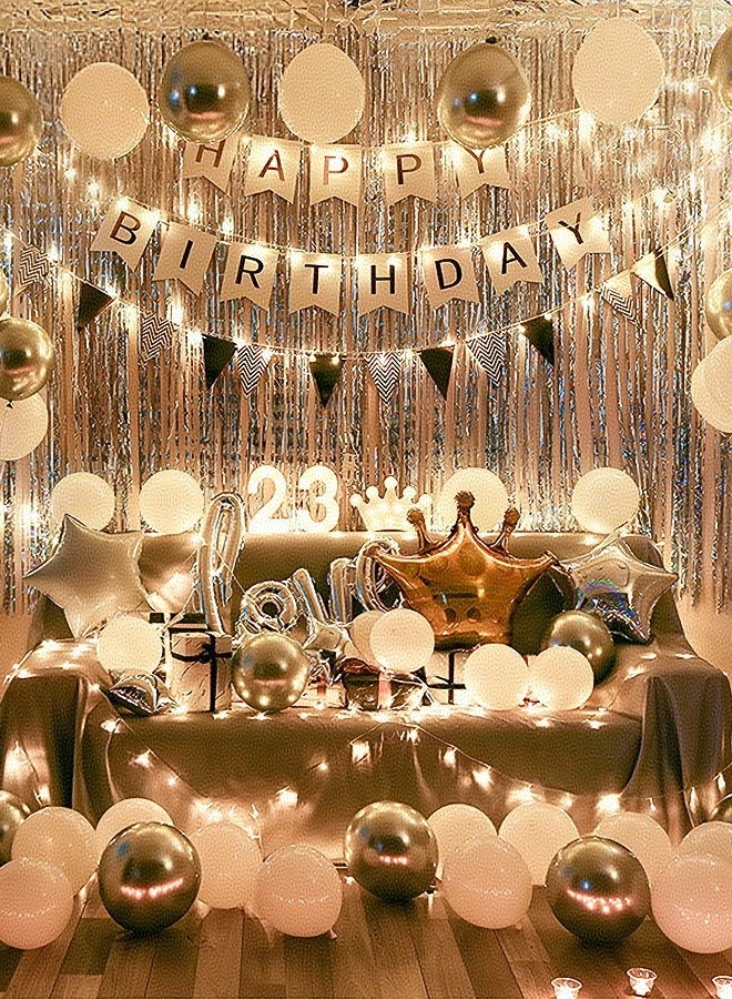 Party Birthday Balloons Supplies with A Pump Crown Decorations Favor for Boys and Girls - Image 1