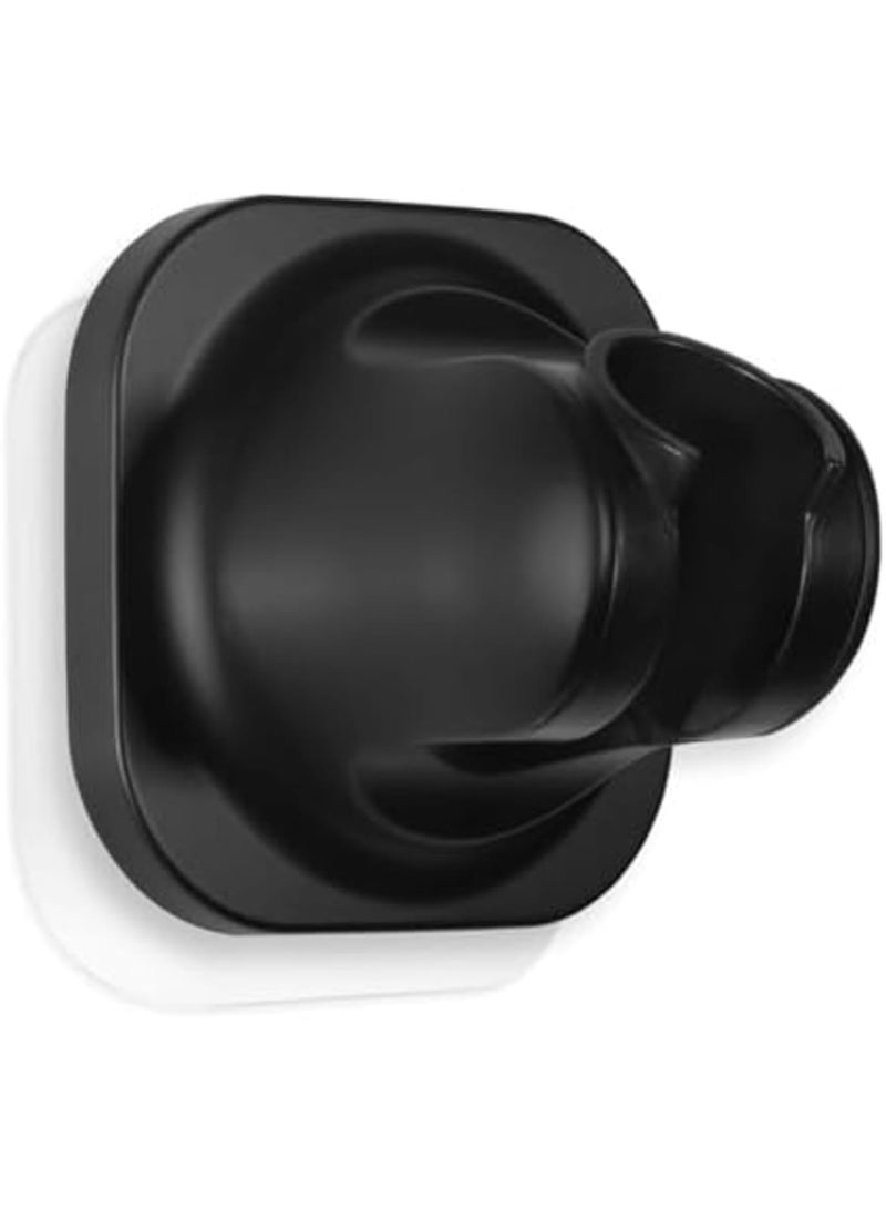 Barakah Handheld Shower Head Holder - 5 Positions Adjustable - Concealed Adhesive Mount with Screw Option - Bathroom Wall Mount Shower Hose Holder (Matte Black) - Image 1