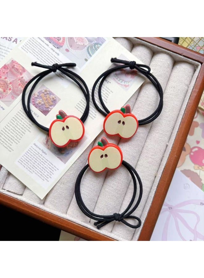 BBTDIN Apple Bow Clips Baby Girls Fruit Hair Bows Apple Hair Clips Baby Fruit Ribbon Bow BBG88 (Set-E) - Image 4