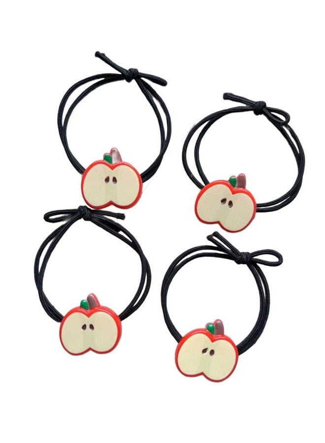 BBTDIN Apple Bow Clips Baby Girls Fruit Hair Bows Apple Hair Clips Baby Fruit Ribbon Bow BBG88 (Set-E) - Image 1